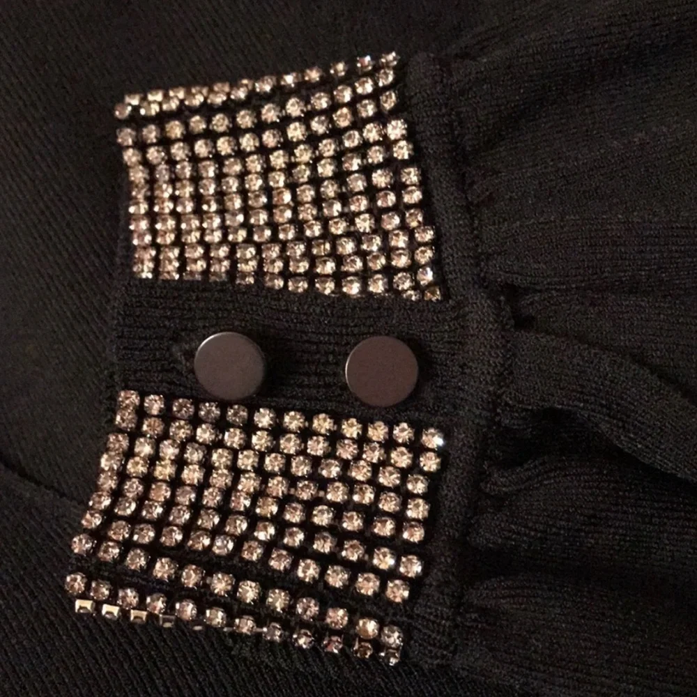 NWT MILLY Rhinestone-Cuff Pullover - Picture 3 of 6